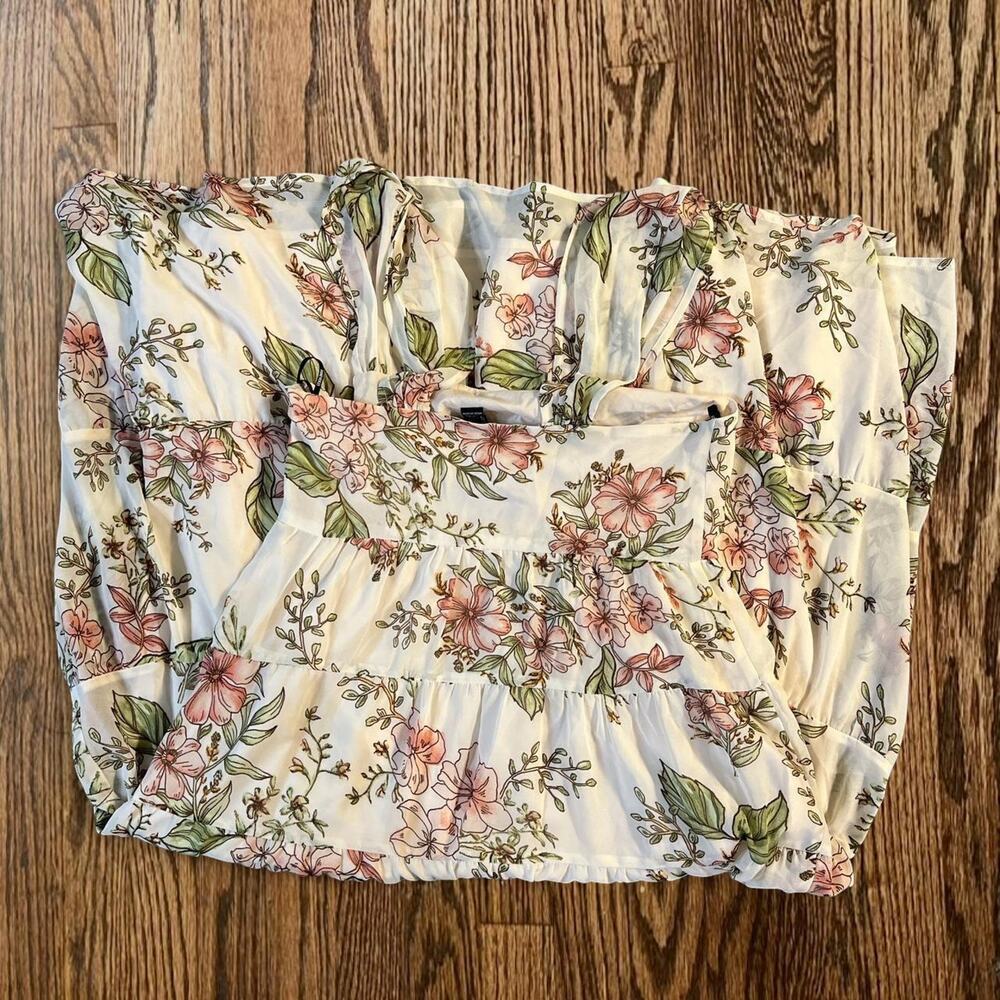 White floral dress forever 21 - Picture 3 of 6
